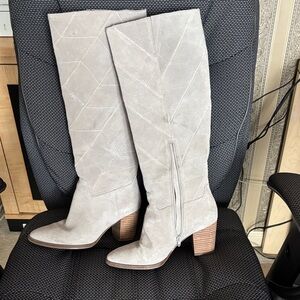 Lucky Brand Light Gray Heeled Boots